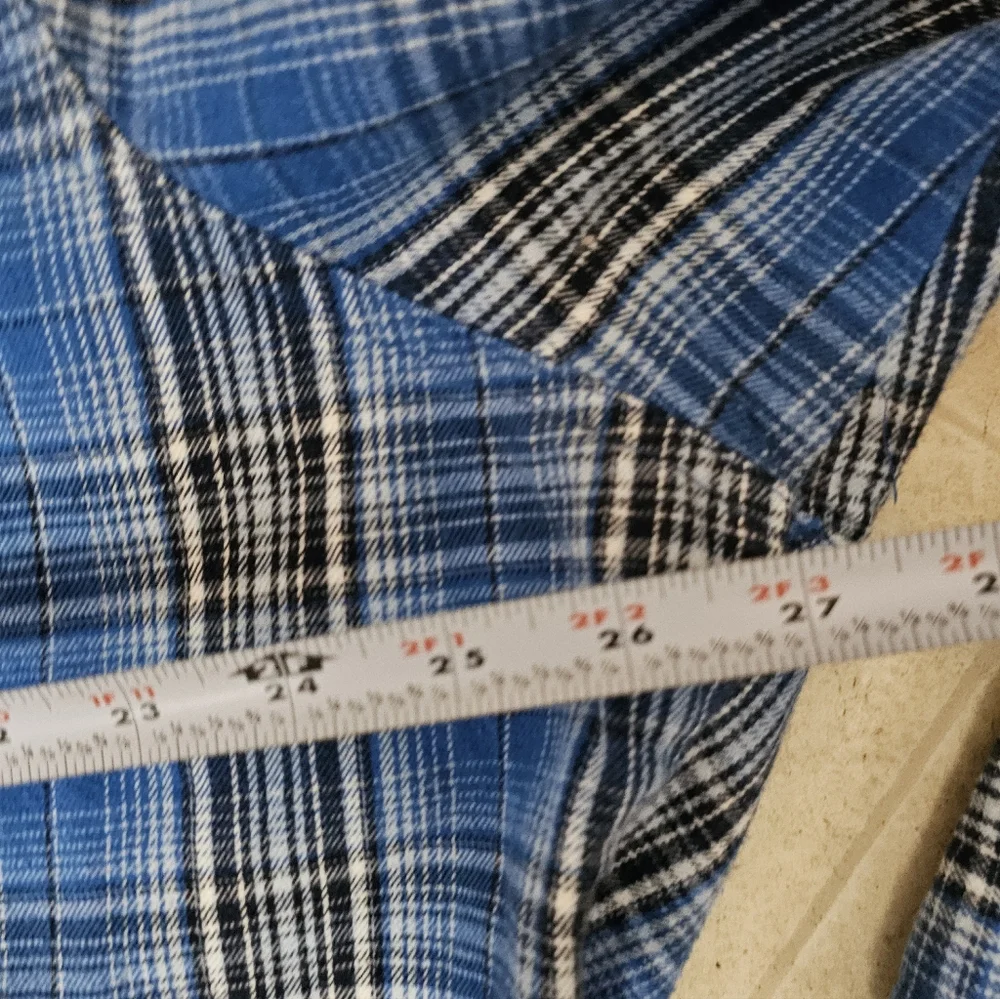 Wrangler Wrancher Men's 3X Pearl Snap Flannel Shirt Blue Plaid Western Cowboy
